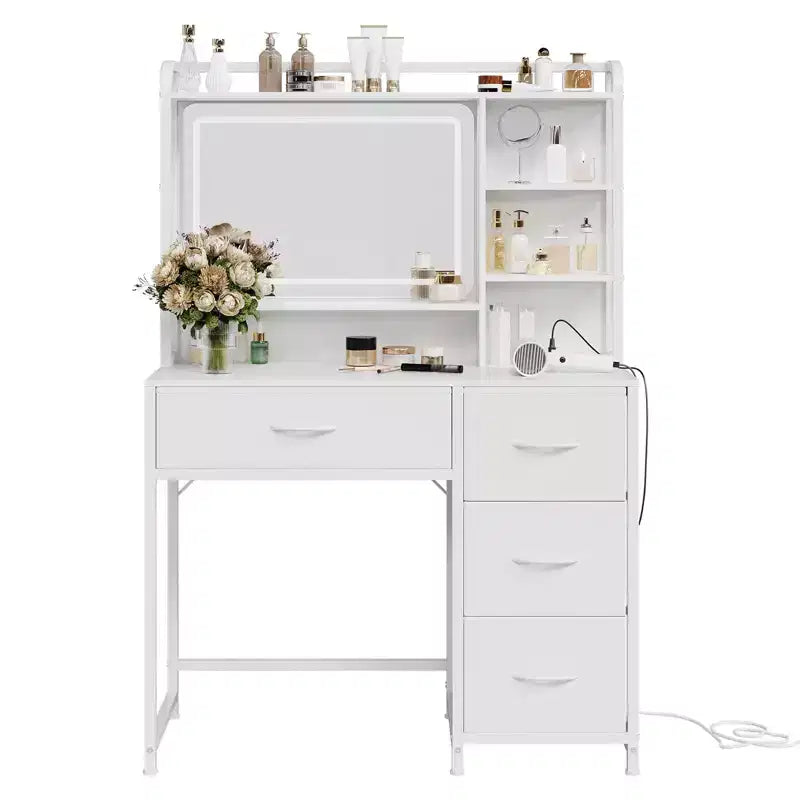 Coiffeuse avec miroir et lumières