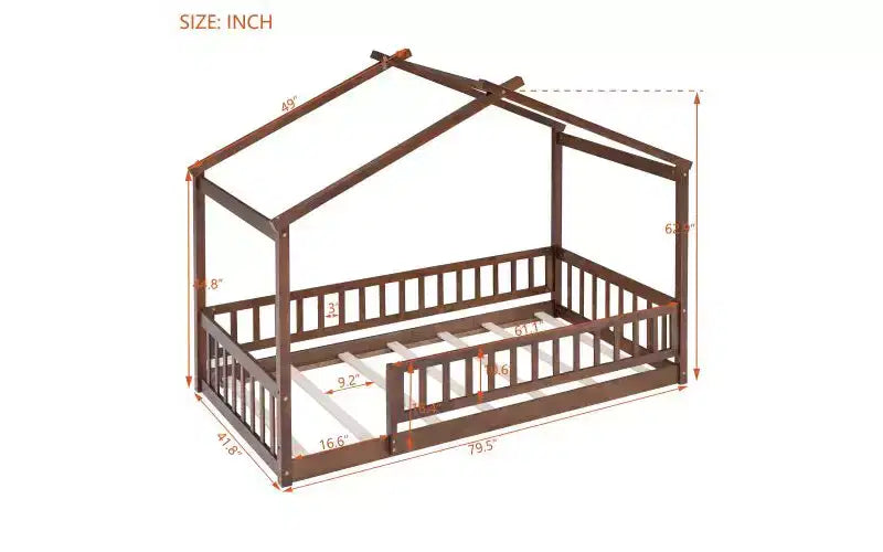 Lit de jeu et de couchage moderne pour enfant, taille double