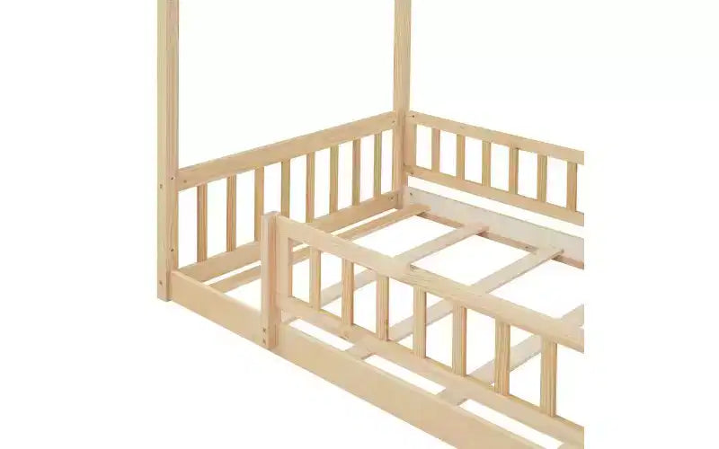 Lit de jeu et de couchage moderne pour enfant, taille double