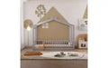 Lit de jeu et de couchage moderne pour enfant, taille double