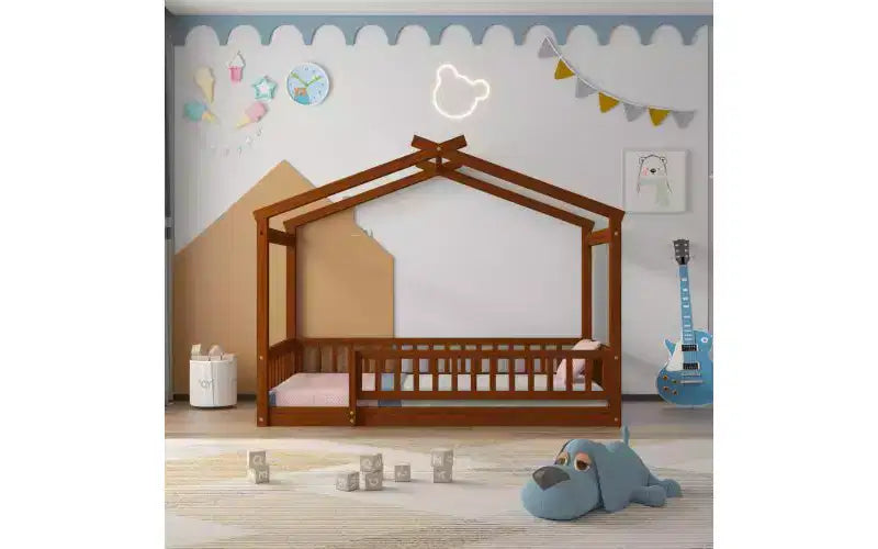 Lit de jeu et de couchage moderne pour enfant, taille double