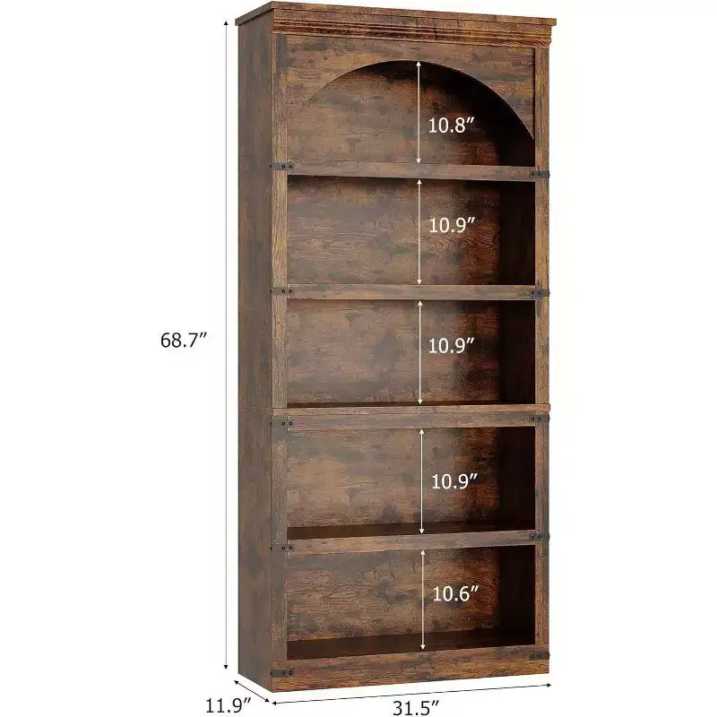 Bibliothèque rustique voûtée
