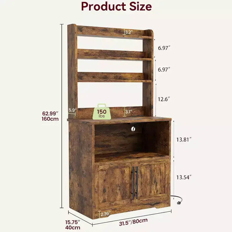 Étagère de boulanger avec armoire de rangement