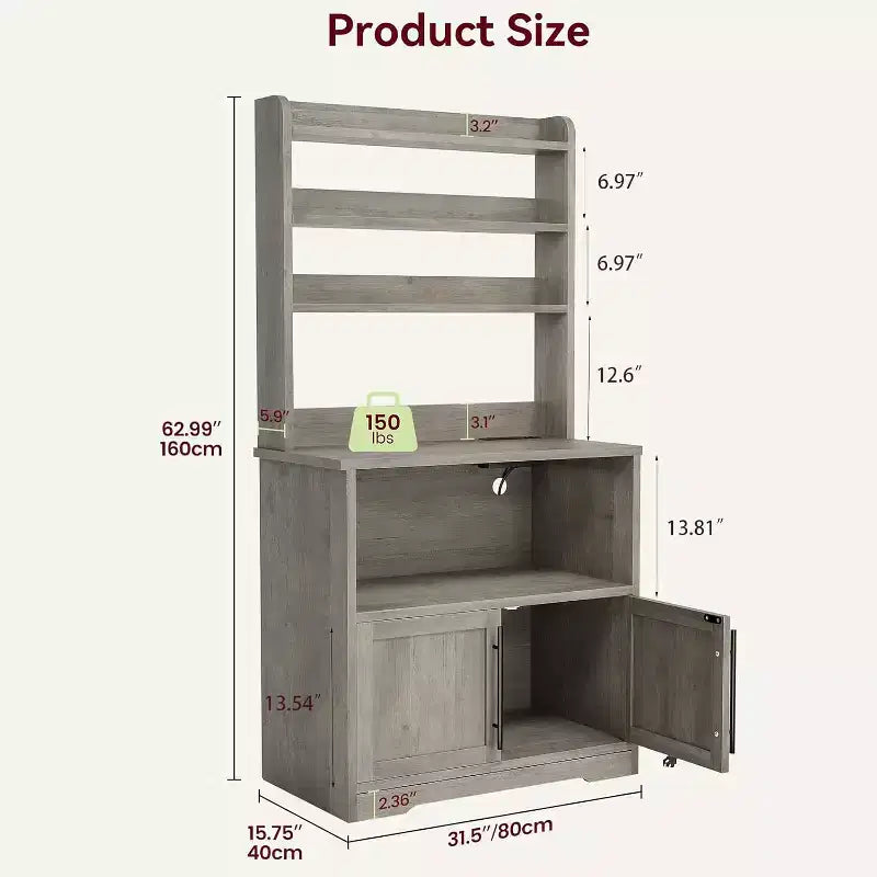 Étagère de boulanger avec armoire de rangement
