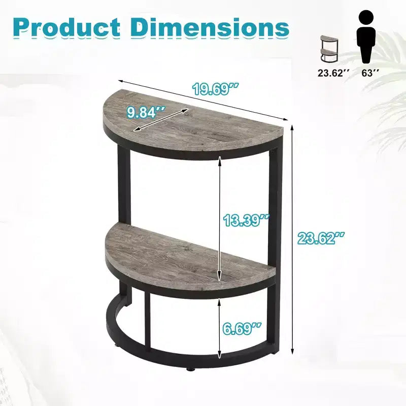Table d'appoint demi-lune