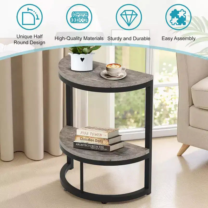 Table d'appoint demi-lune