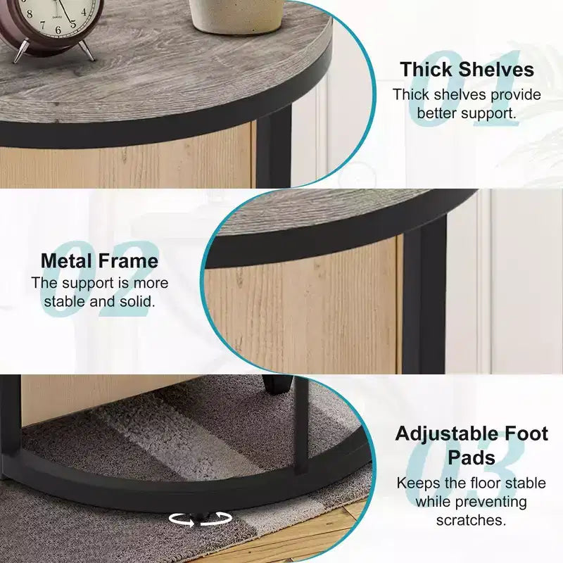 Table d'appoint demi-lune