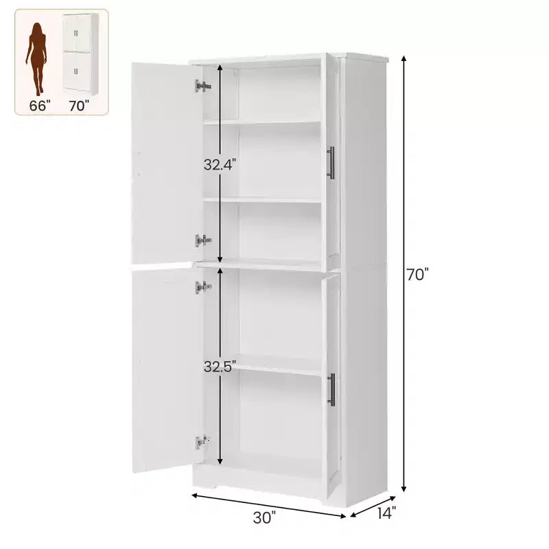 Armoire haute de rangement autoportante