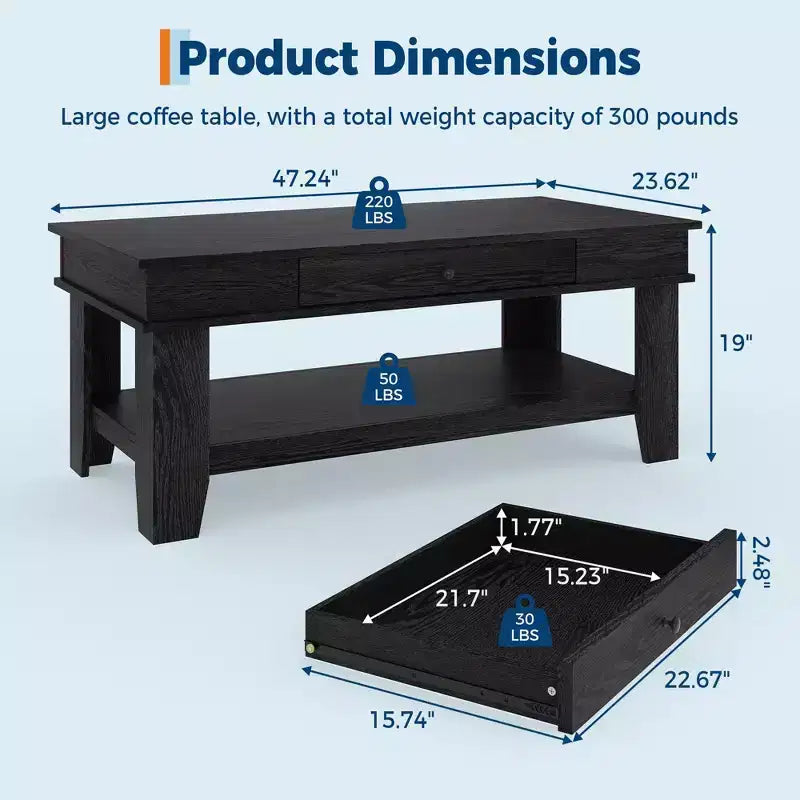 Table basse avec tiroir
