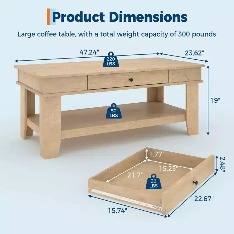 Table basse avec tiroir