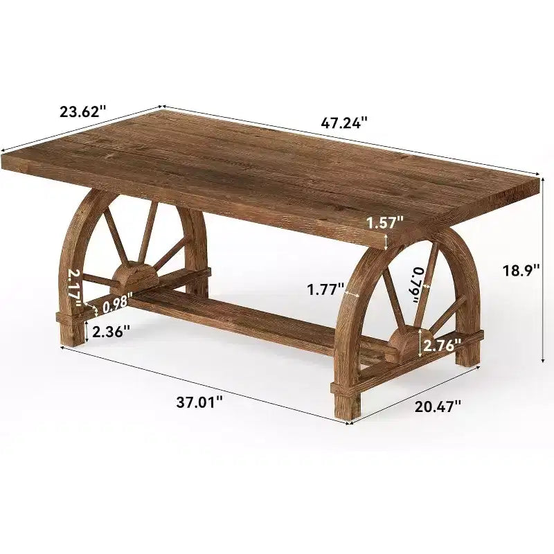 Table basse en bois massif