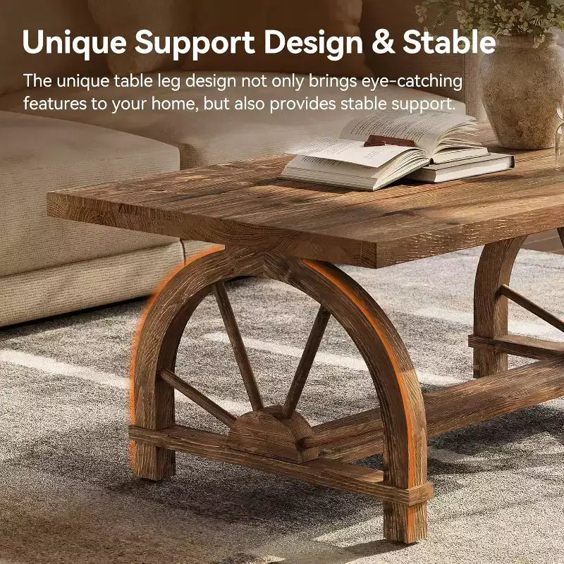 Table basse en bois massif
