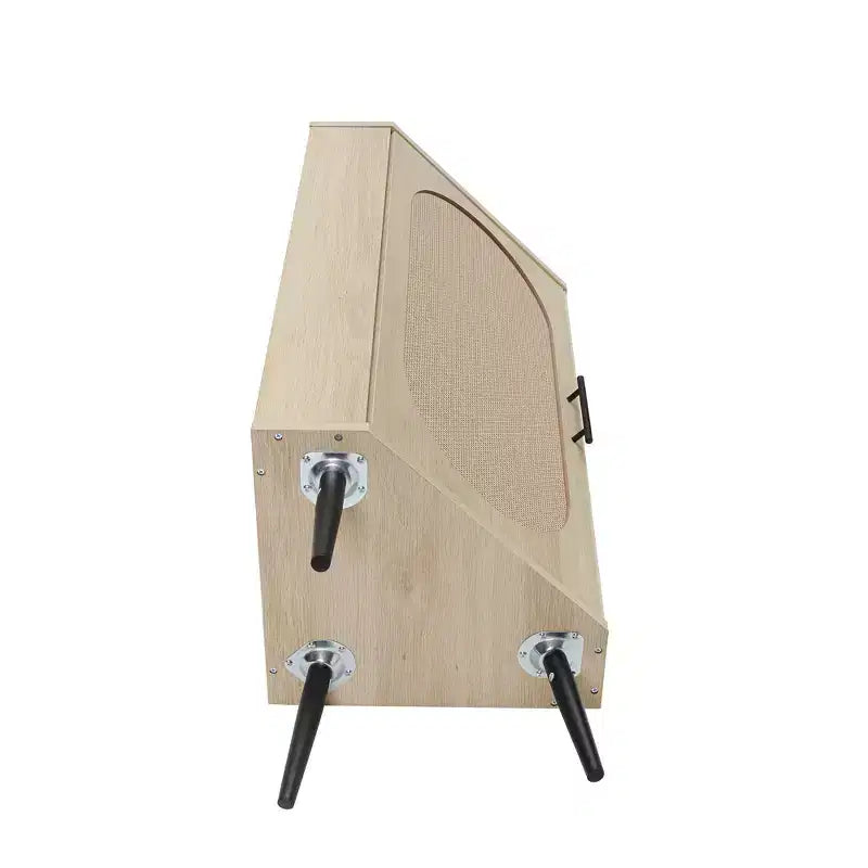 Meuble d'angle en rotin naturel