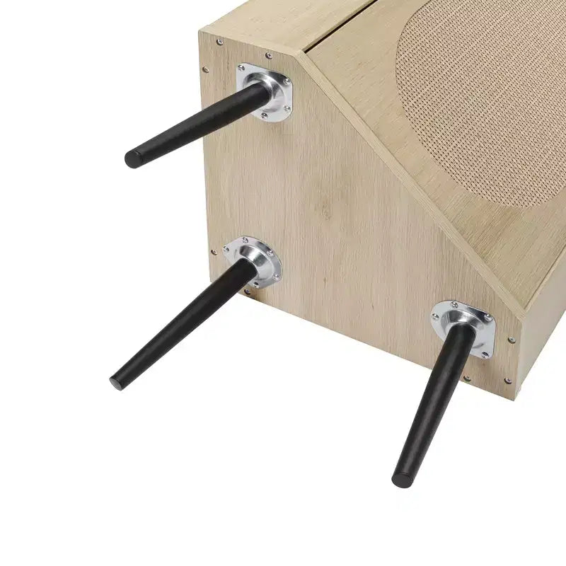 Meuble d'angle en rotin naturel