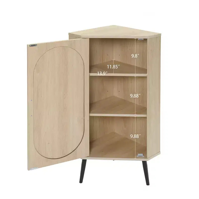 Meuble d'angle en rotin naturel