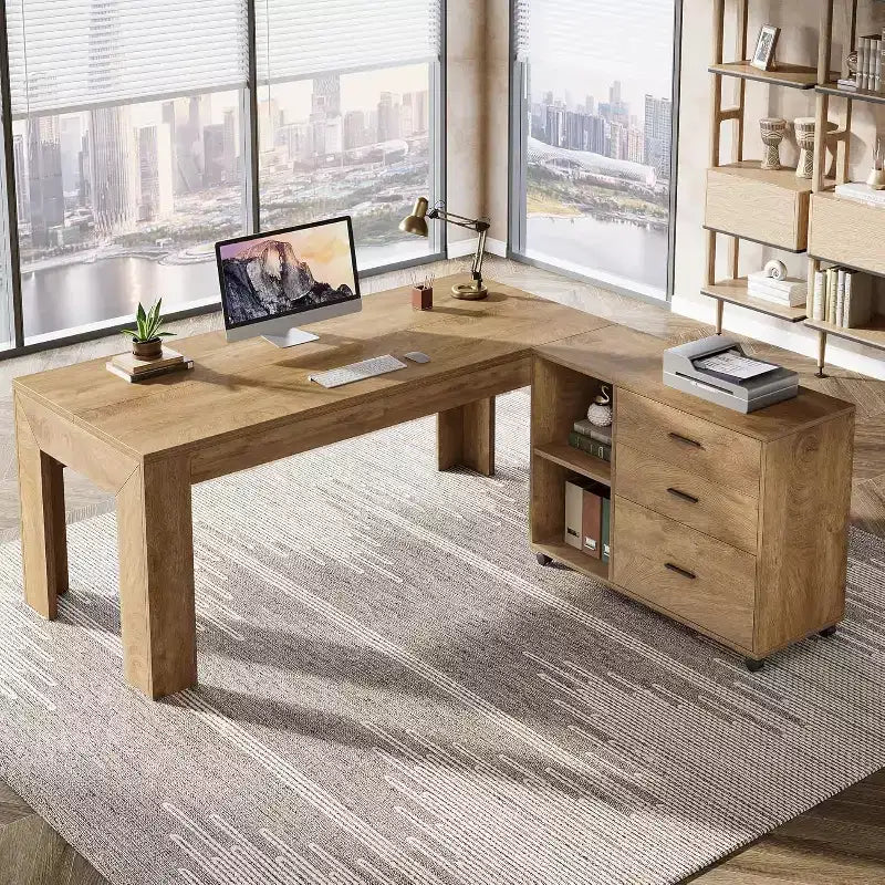 Bureau de direction en L