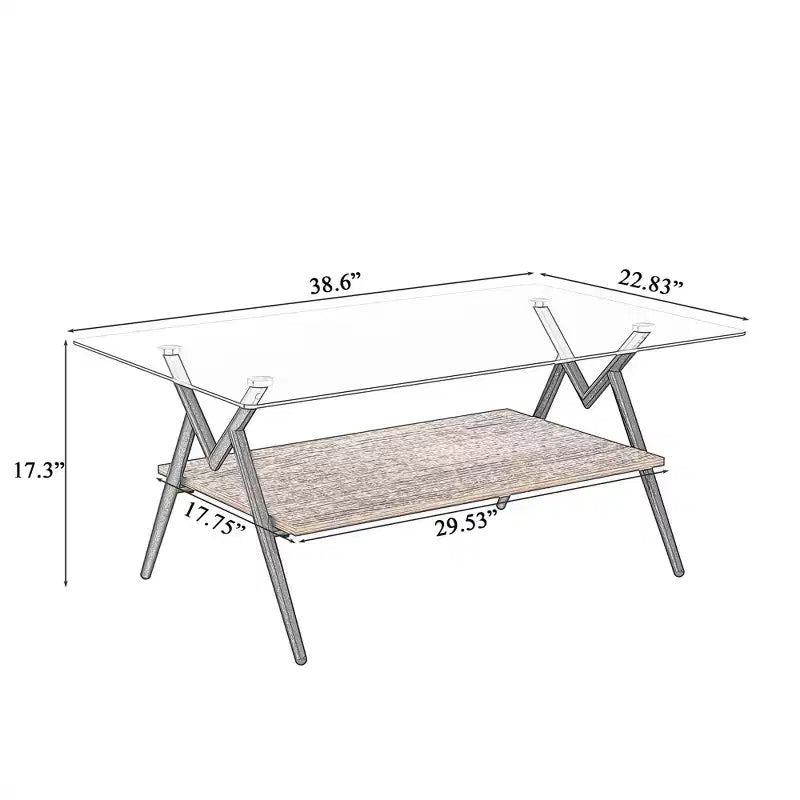 Table basse rectangulaire