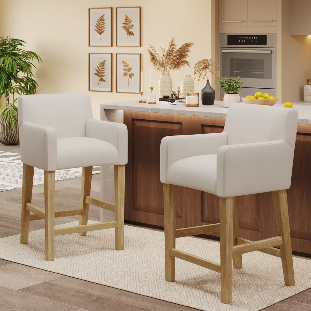 Tabourets de comptoir en bois contemporains